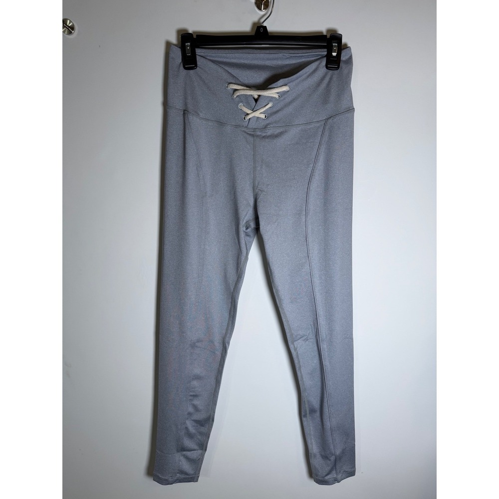 Ethereal Women Gray Lace Up High Waisted Activewear Leggings Small NWT